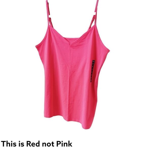 TORRID NEW Plus Size Red V- Neck Foxy Spaghetti Strap Tank Top. - Picture 5 of 10